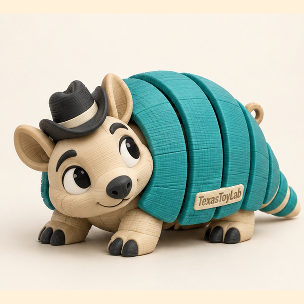 Armie the Armadillo, a toy from Joseph's crew