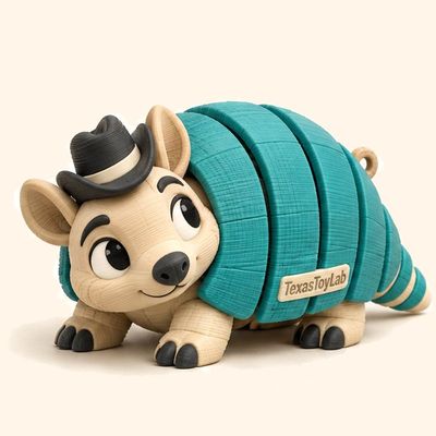 Armie the Armadillo, 3D-printed toy