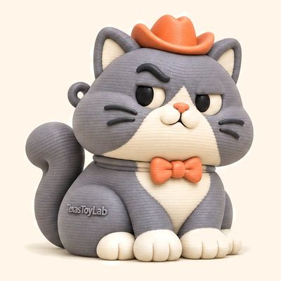 Kitchi the Cat, 3D-printed toy