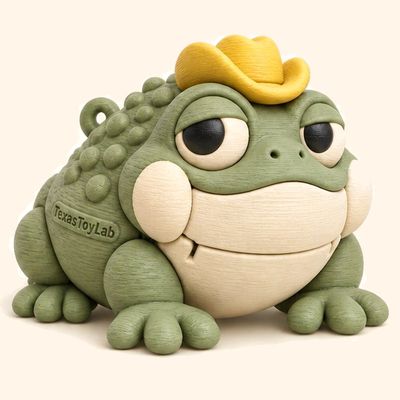 Mr. Toad, 3D-printed toy