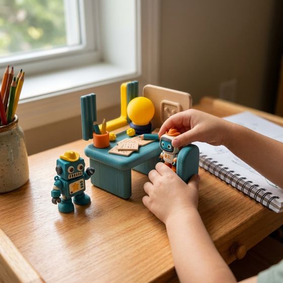 The Idea Desk playset: tex gets a seat at the desk