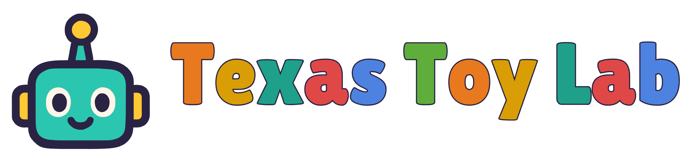Texas Toy Lab robot lockup logo